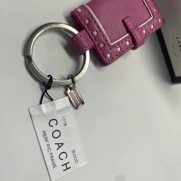 New Coach Pink Keychain. - Picture 3 of 5